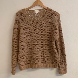 ✨Artelier by Nicole Miller Tan Crewneck Sweater Women's‎ Size Medium
